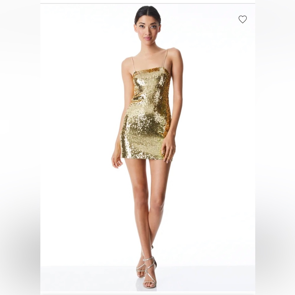 NELLE SEQUIN SPAGHETTI STRAP MINI DRESS from Alice and Olivia